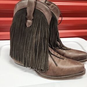 Womens Roper short fringe boots